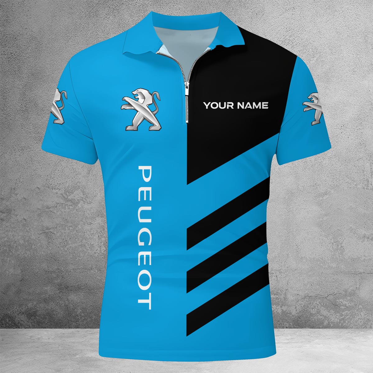 Sportswearmerch Boise State Broncos NCAA Lapel Zip Polo Shirt For Fan