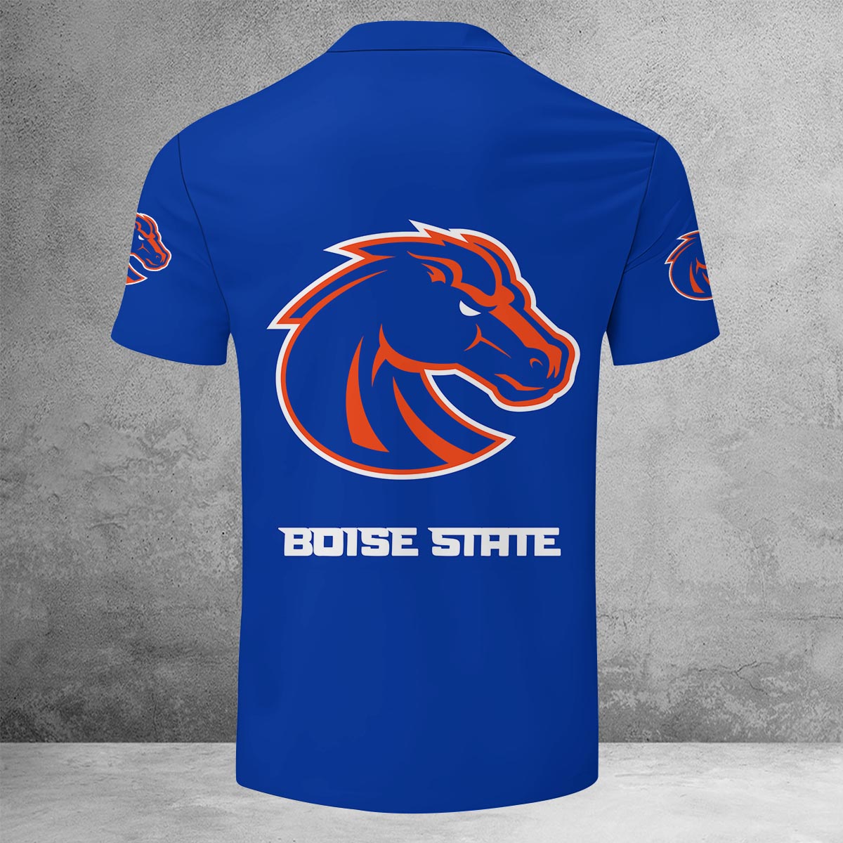 Sportswearmerch Boise State Broncos NCAA Lapel Zip Polo Shirt For Fan