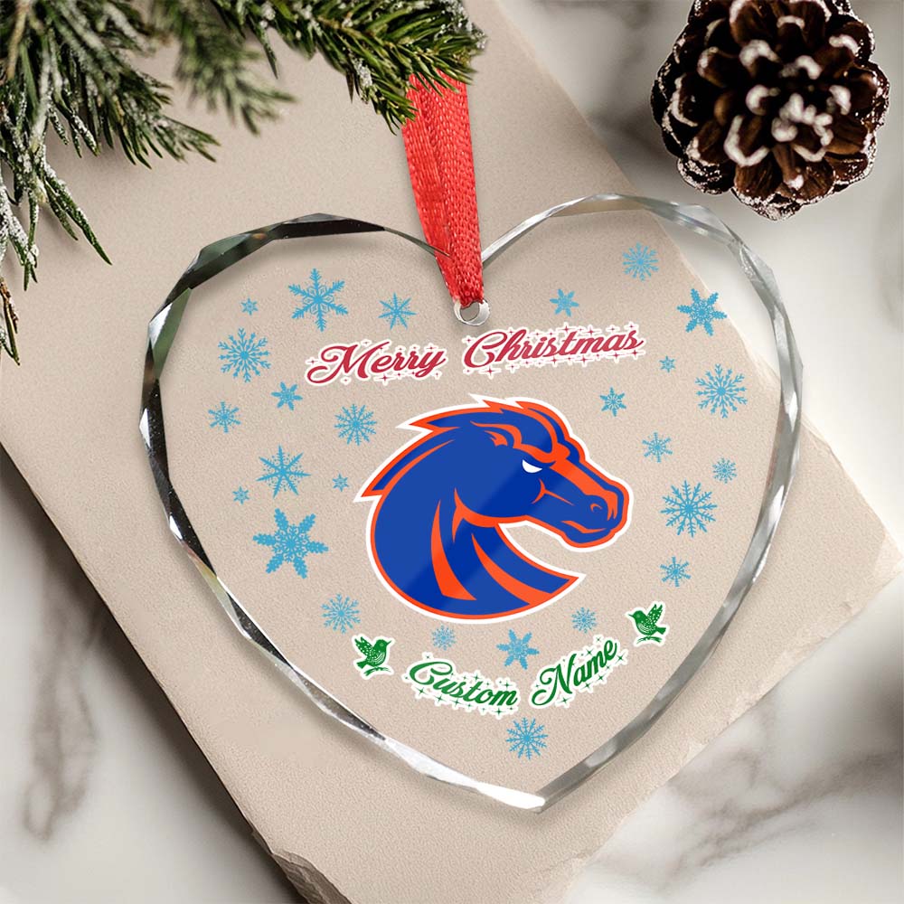 Sportswearmerch Boise State Broncos NCAA x Christmas Glass Ornament Gift For Fans