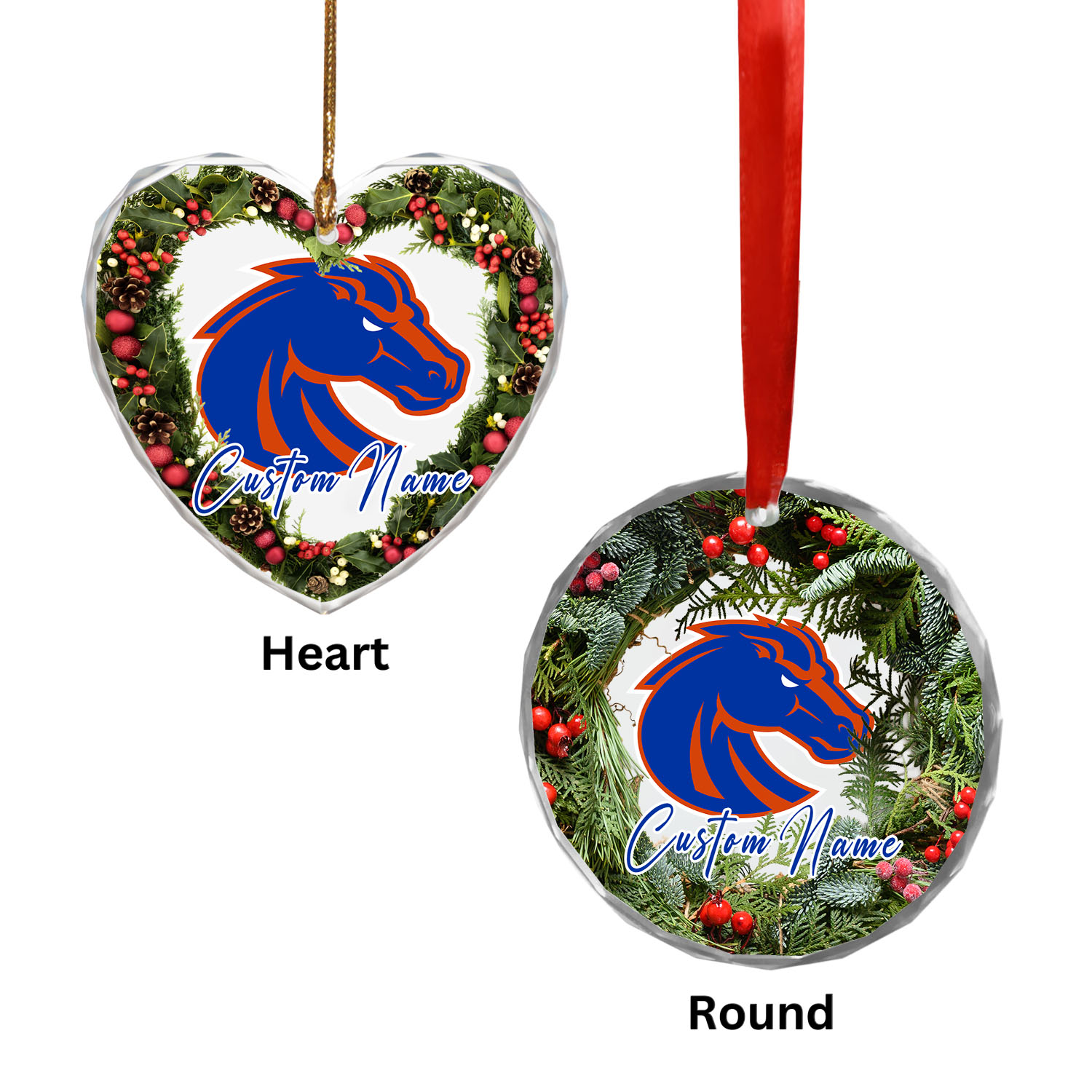 Sportswearmerch Boise State Broncos NCAA x Christmas Glass Ornament Gift For Fans