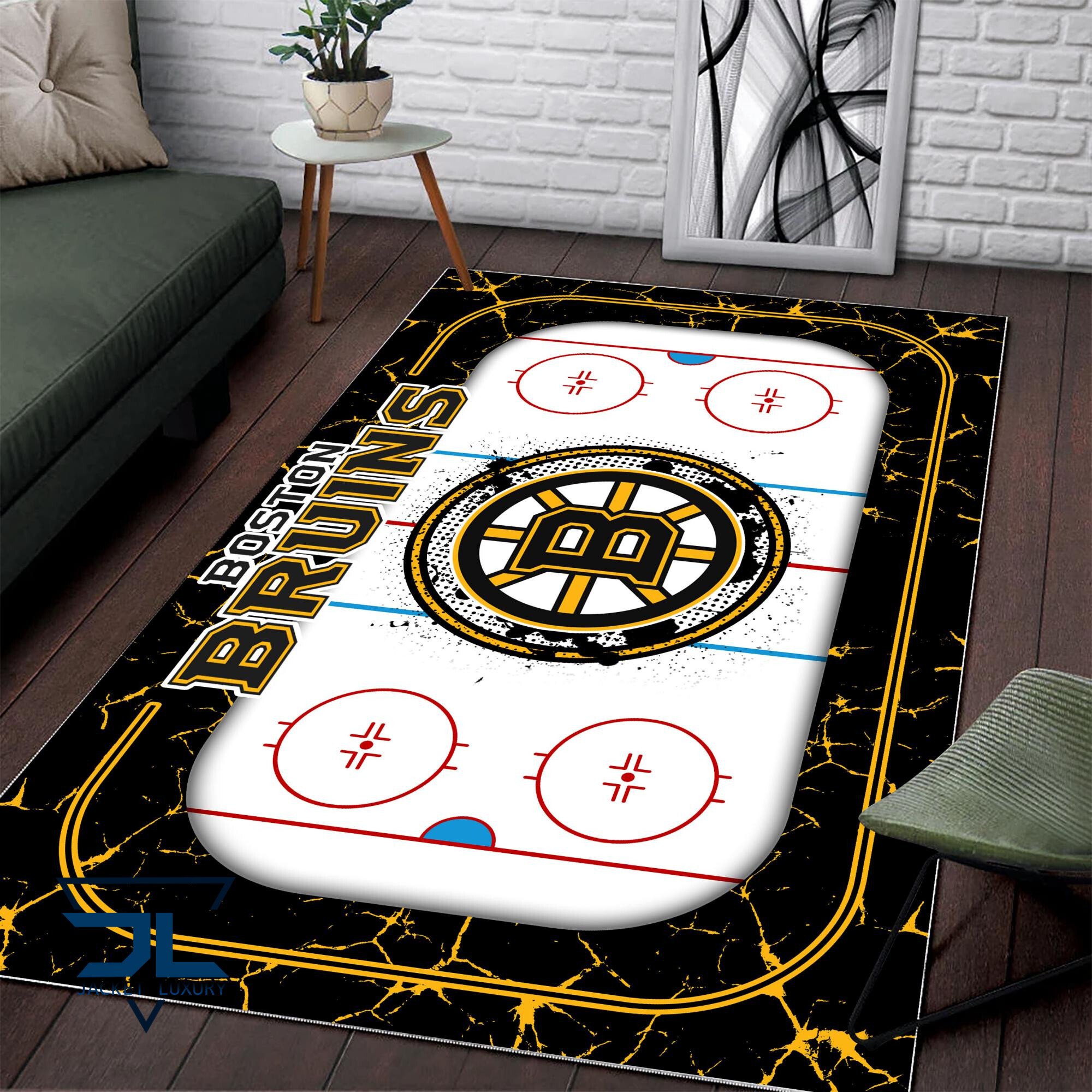 Sportswearmerch Boston Bruins NHL Area Rug For Fan