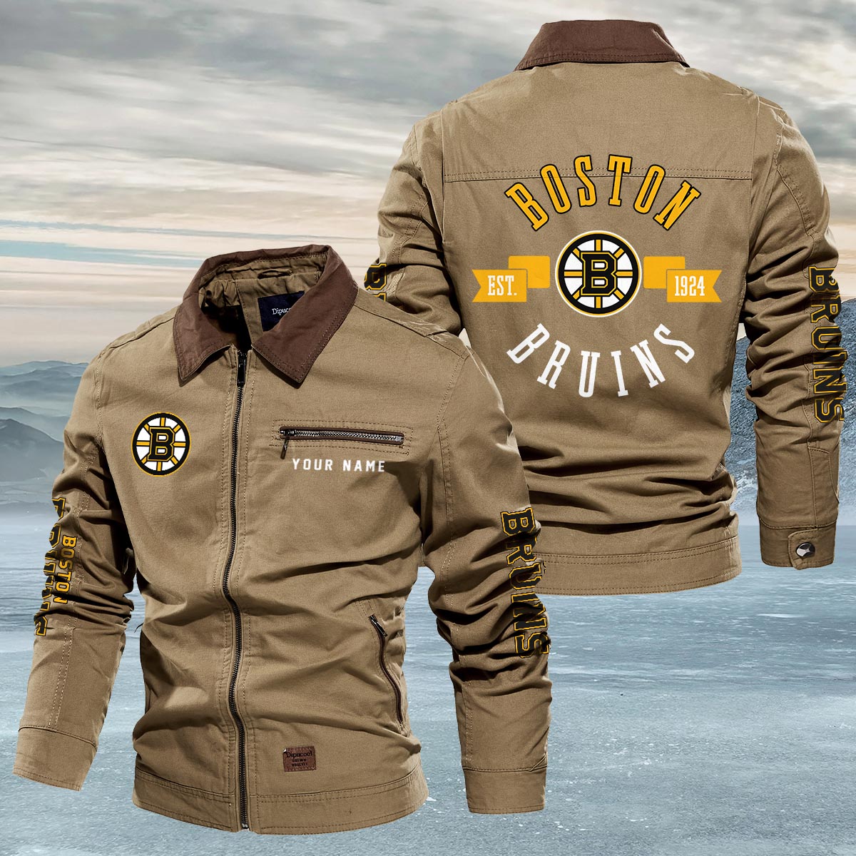 Sportswearmerch Boston Bruins NHL Lapel Jacket For Fan