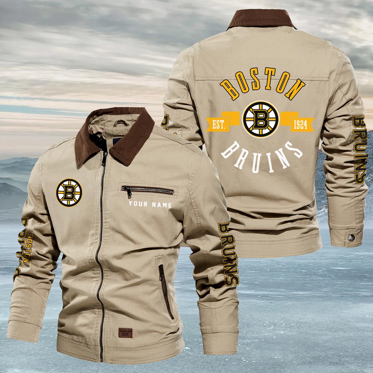 Sportswearmerch Boston Bruins NHL Lapel Jacket For Fan