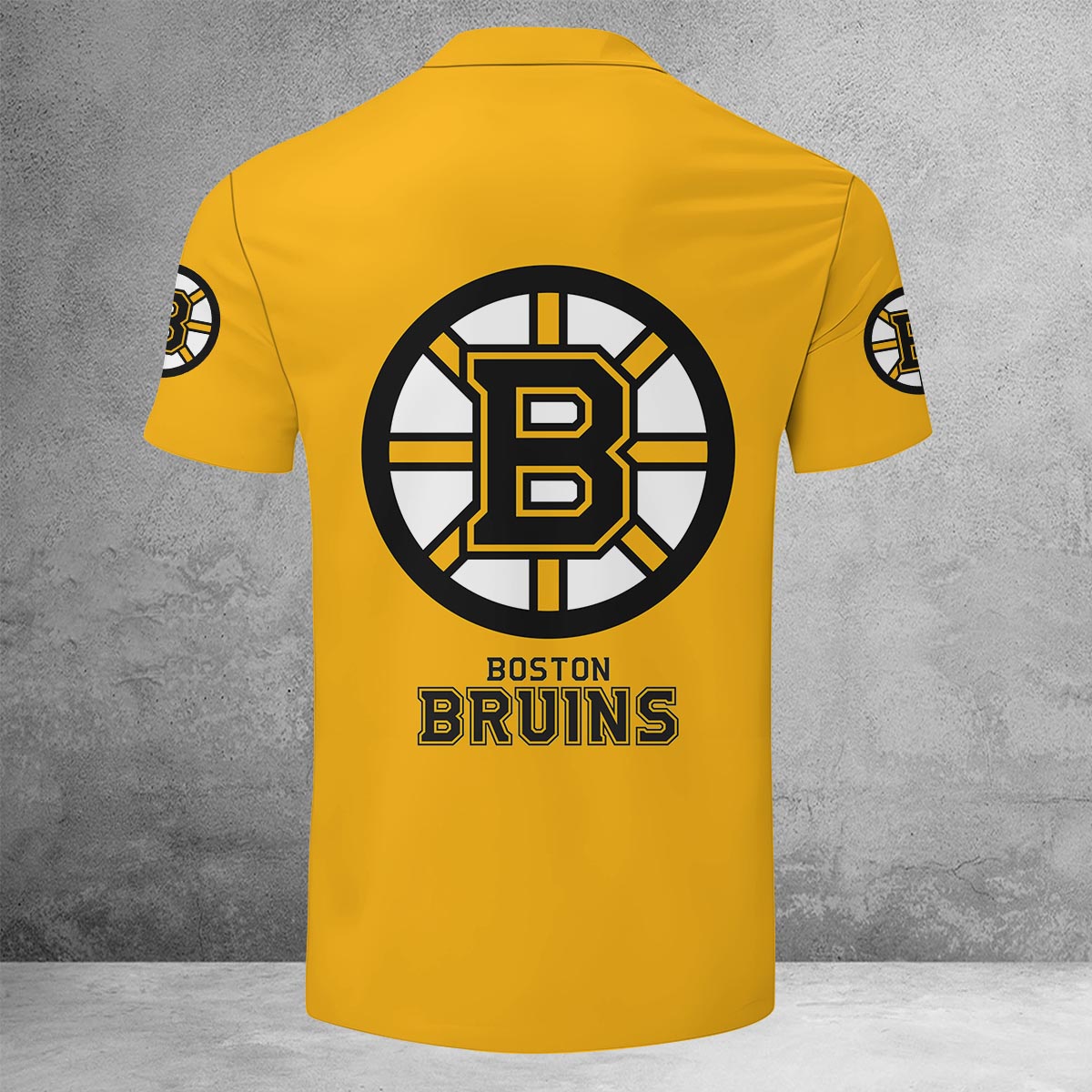 Sportswearmerch Boston Bruins NHL Lapel Zip Polo Shirt For Fan