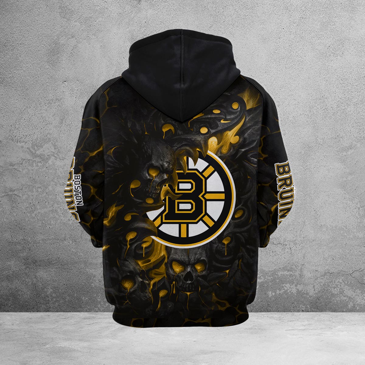 Sportswearmerch Boston Bruins NHL Lava Skull Hoodie For Fan