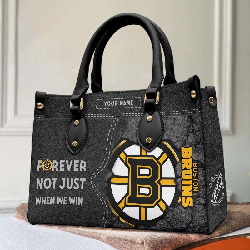 Sportswearmerch Boston Bruins NHL Leather Handbag For Fan
