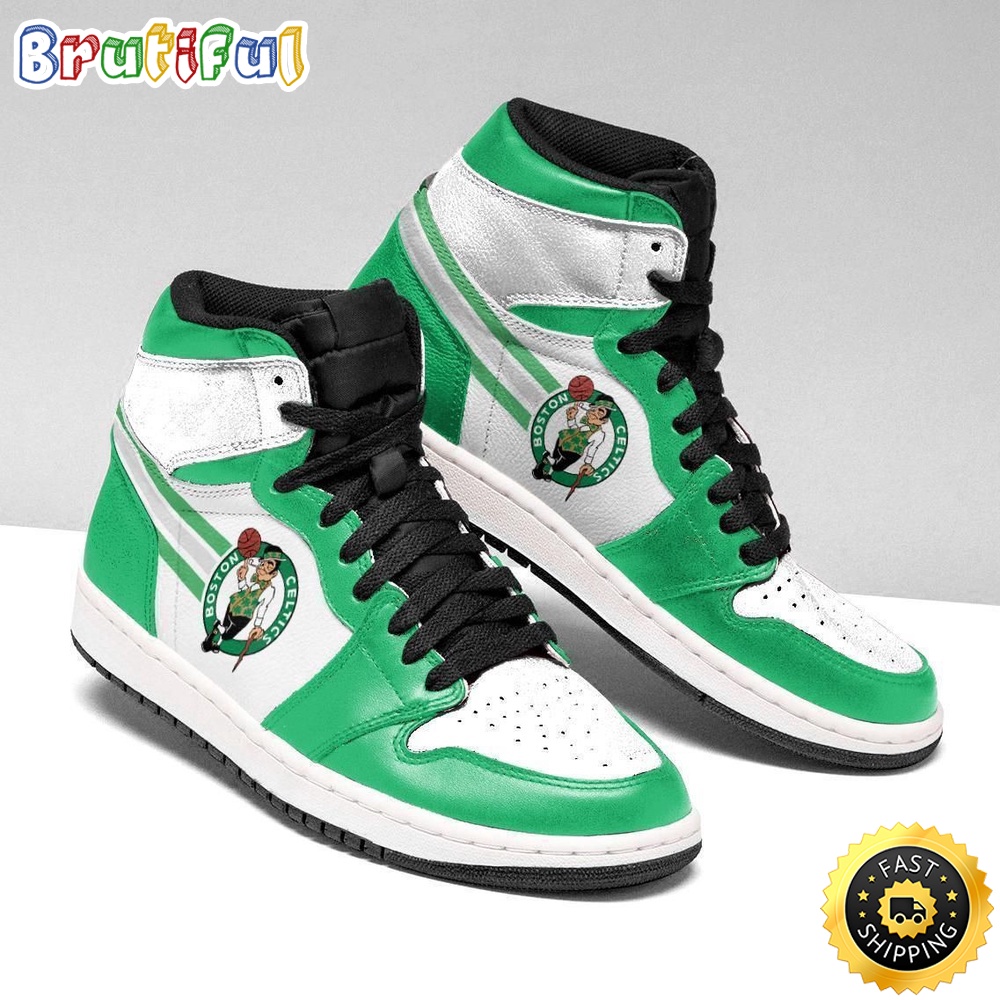 Sportswearmerch Boston Celtics NBA AJ1 High Sneakers Shoes For Men And Women