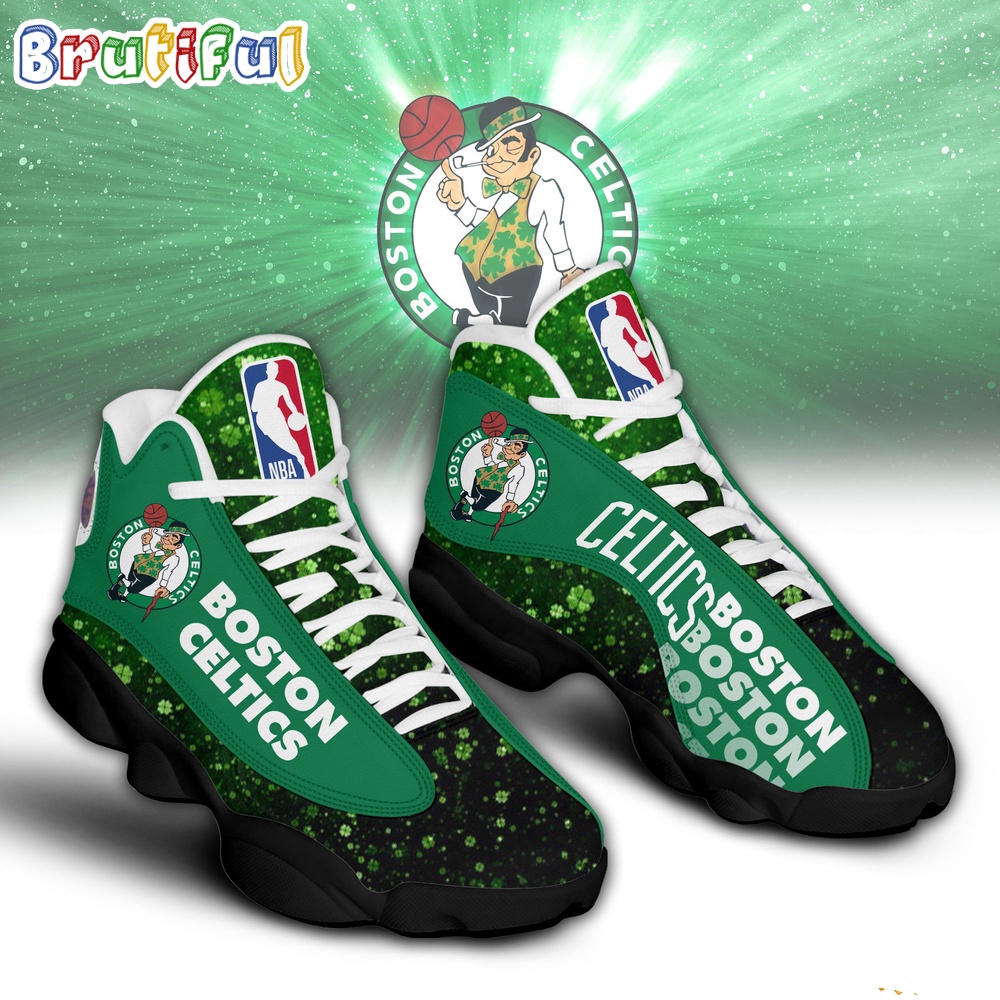 Sportswearmerch Boston Celtics NBA AJ13 Sneakers Shoes For Men And Women