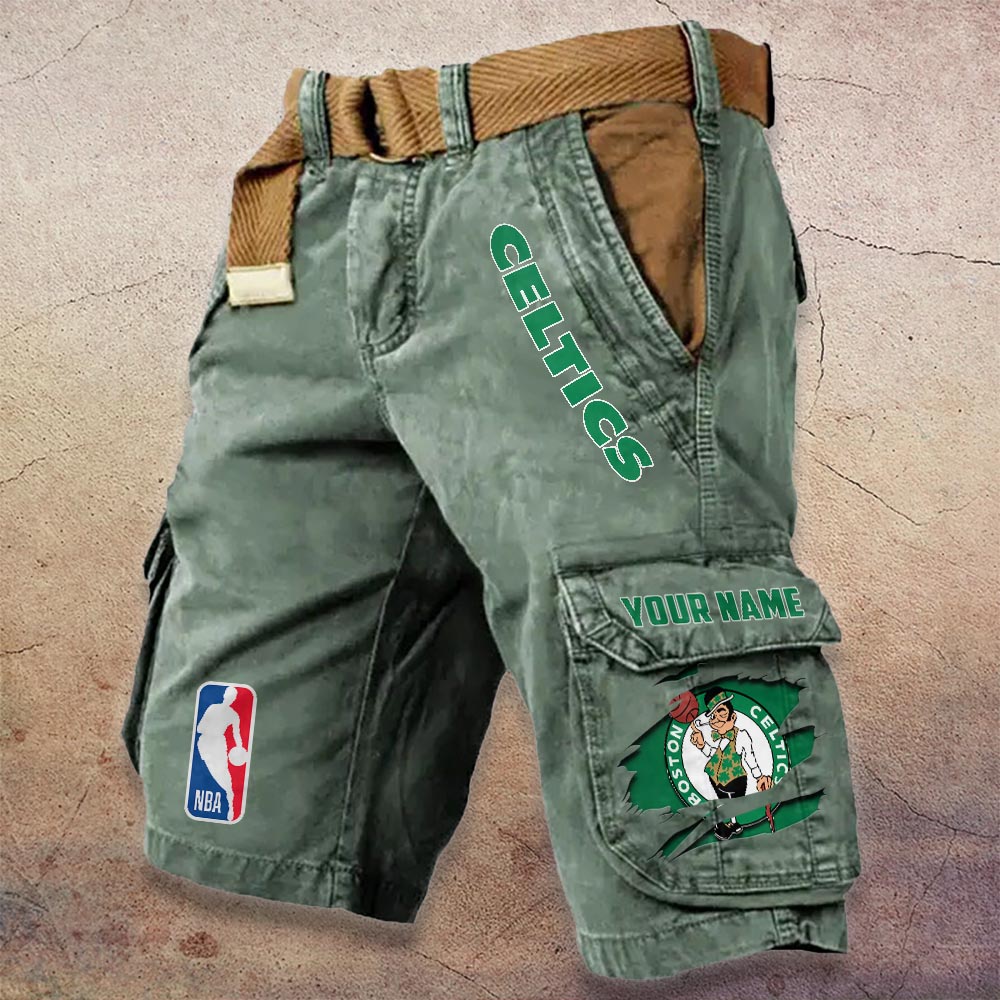 Sportswearmerch Boston Celtics NBA Denim Short For Fan
