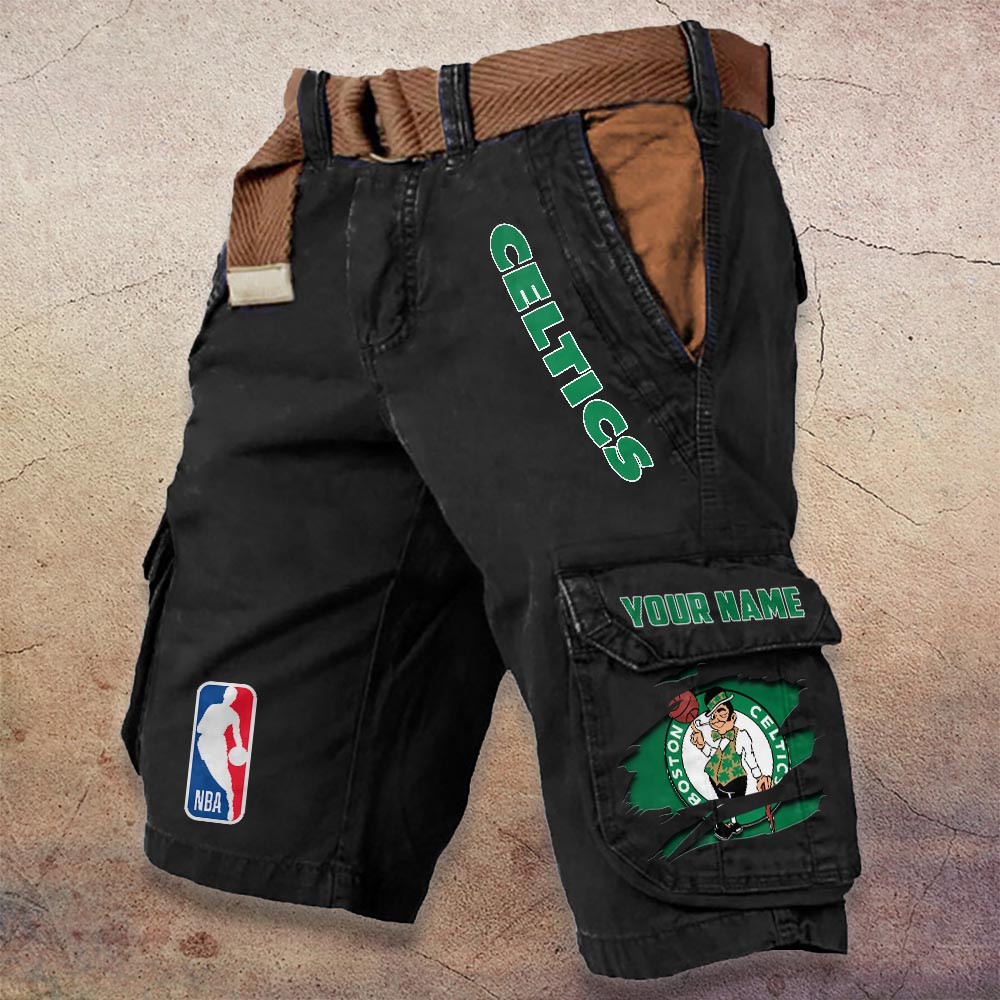 Sportswearmerch Boston Celtics NBA Denim Short For Fan