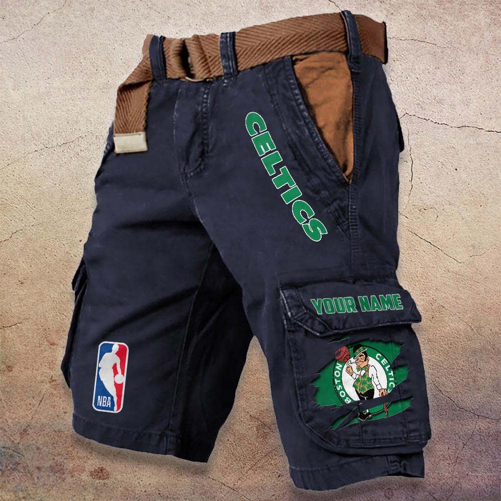 Sportswearmerch Boston Celtics NBA Denim Short For Fan
