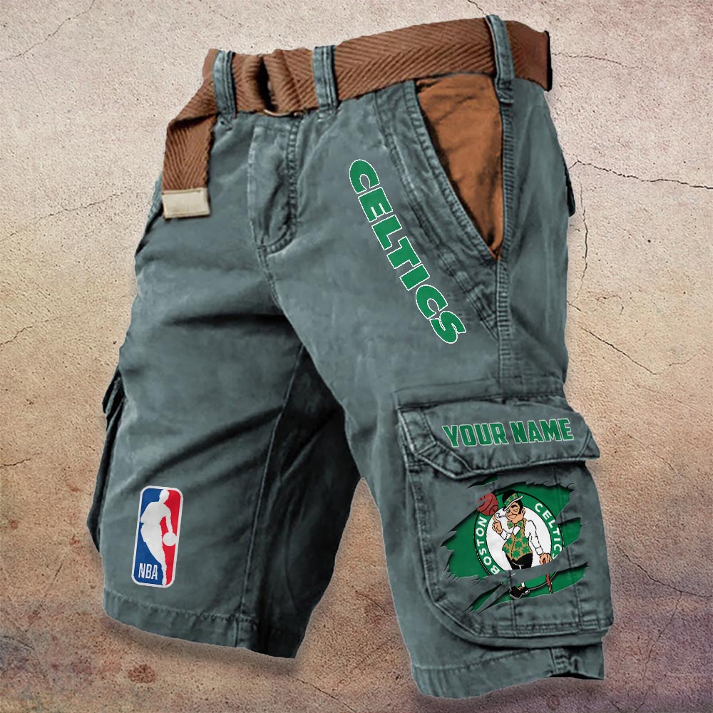Sportswearmerch Boston Celtics NBA Denim Short For Fan