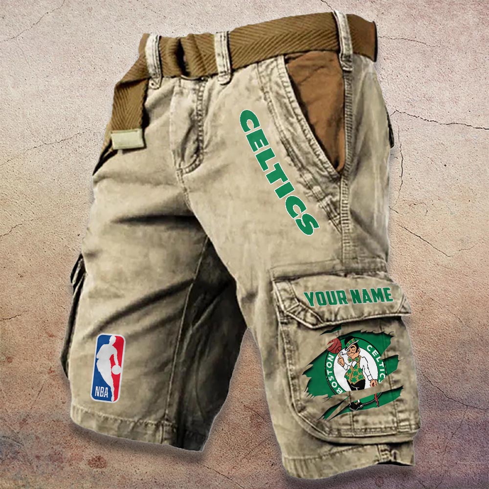 Sportswearmerch Boston Celtics NBA Denim Short For Fan
