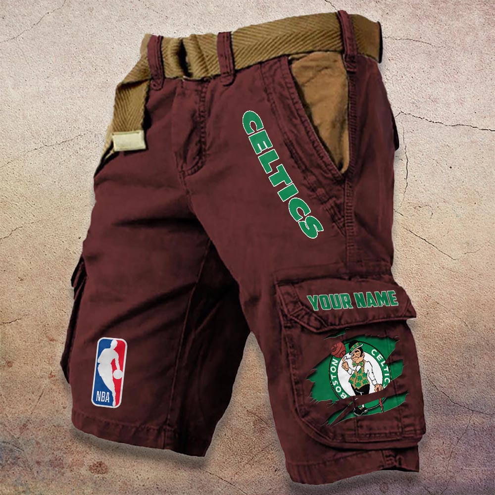 Sportswearmerch Boston Celtics NBA Denim Short For Fan