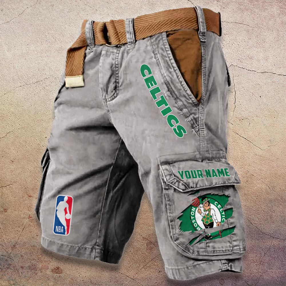 Sportswearmerch Boston Celtics NBA Denim Short For Fan