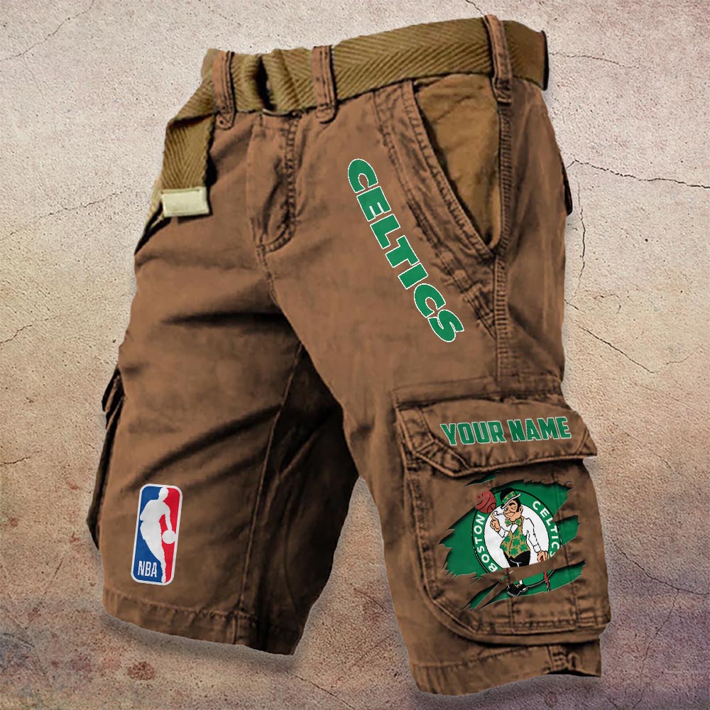 Sportswearmerch Boston Celtics NBA Denim Short For Fan