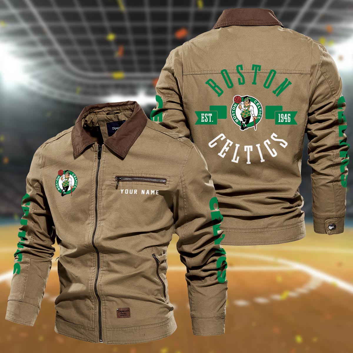 Sportswearmerch Boston Celtics NBA Lapel Jacket For Fan