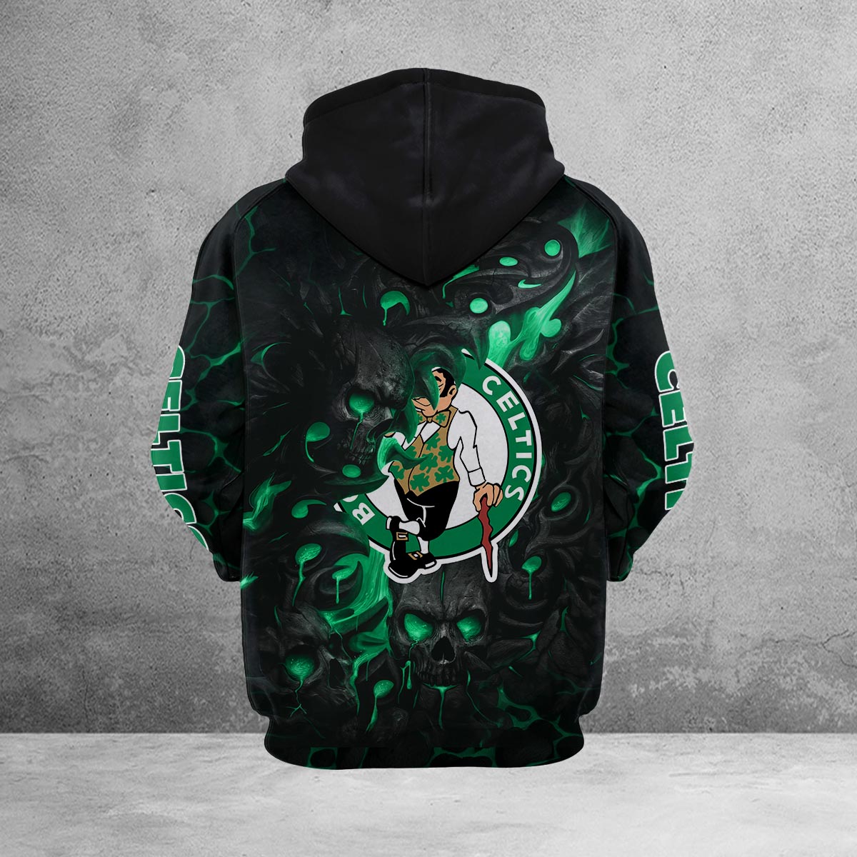 Sportswearmerch Boston Celtics NBA Lava Skull Hoodie For Fan