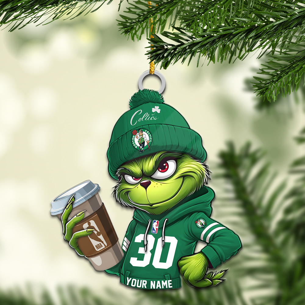 Sportswearmerch Boston Celtics NBA Personalized Personalized Acrylic Ornament For Fans