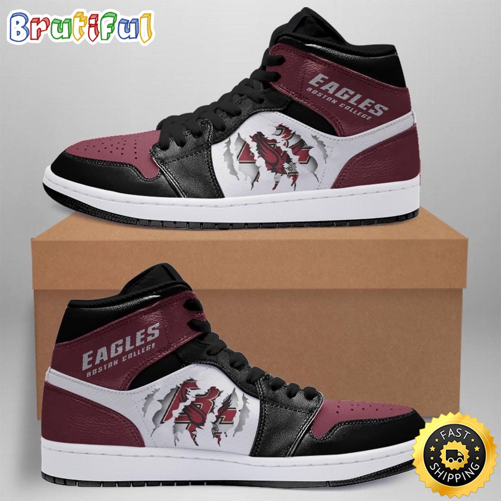 Sportswearmerch Boston College Eagles NCAA AJ1 High Sneakers Shoes For Men And Women