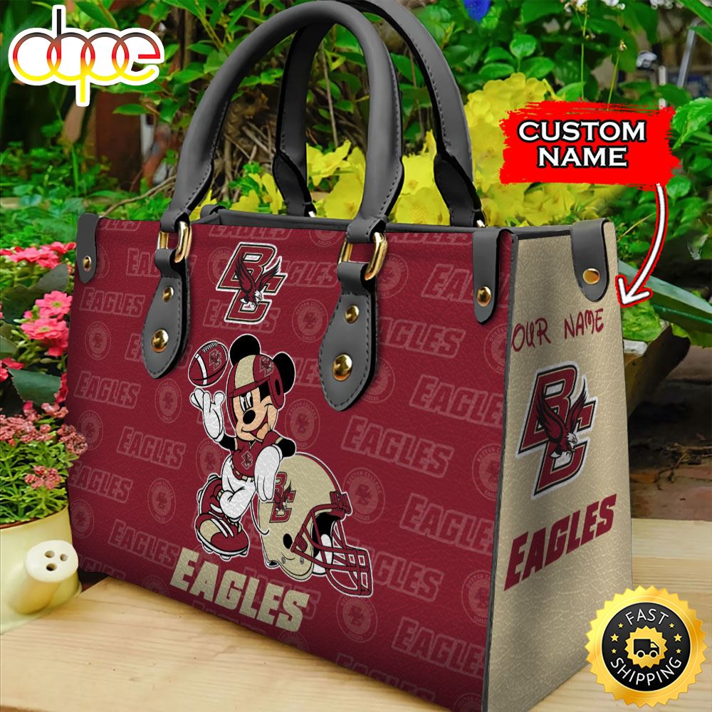 Sportswearmerch Boston College Eagles NCAA Mickey Leather Bag For Fan