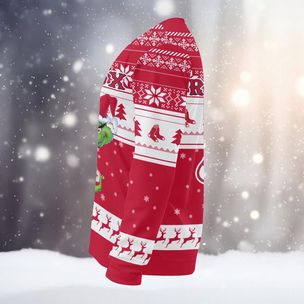 Sportswearmerch Boston Red Sox MLB x Grinch Christmas Ugly Sweater For Fans