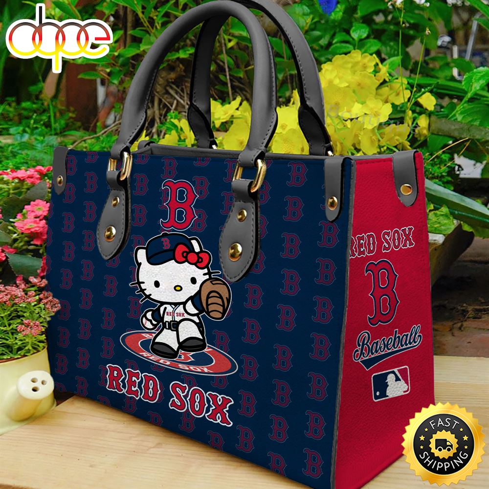 Sportswearmerch Boston Red Sox MLB x Kitty Women Leather Hand Bag For Fan