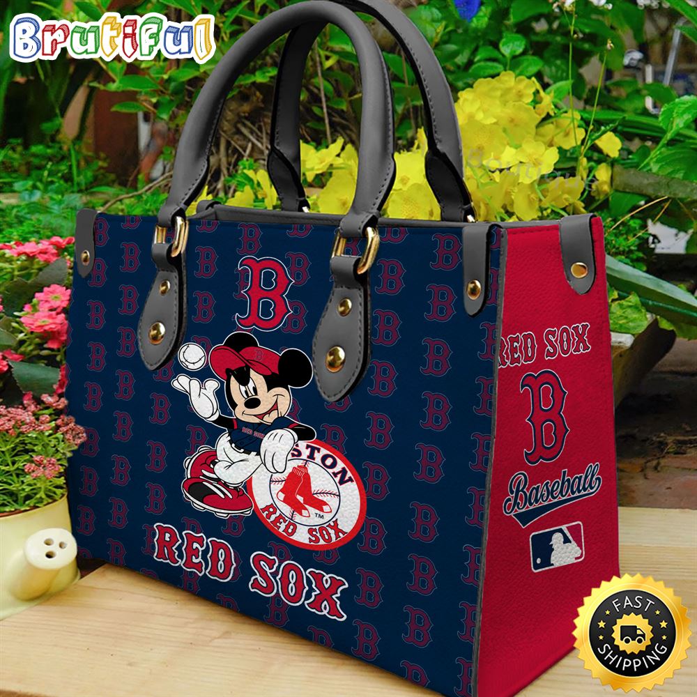 Sportswearmerch Boston Red Sox MLB x Mickey Leather Handbag For Fan