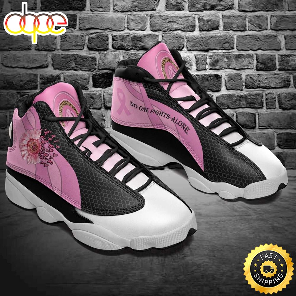 Sportswearmerch Breast Cancer Awareness Daisy Flower Pink Ribbon Rainbow AJ13 Sneakers Shoes For Men And Women