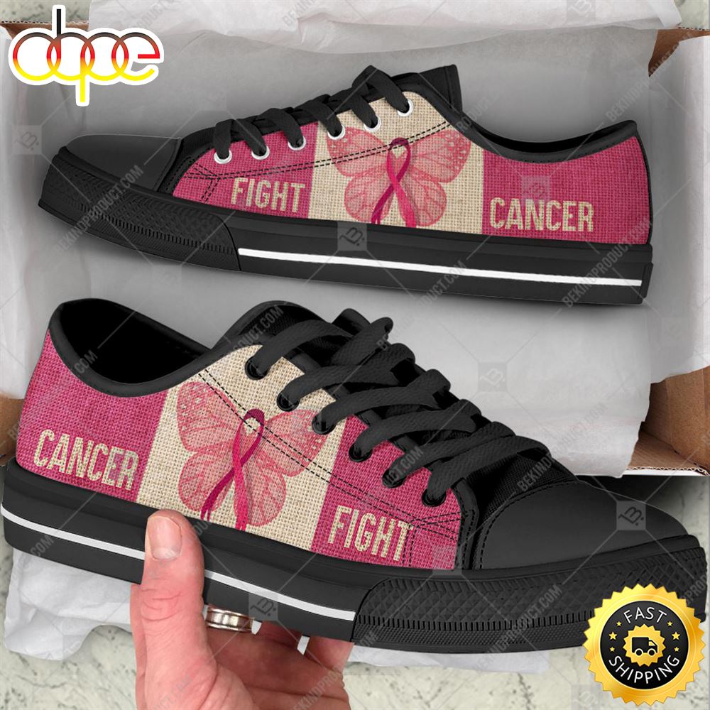 Sportswearmerch Breast Cancer Low Top Canvas Sneakers Shoes For Men And Women