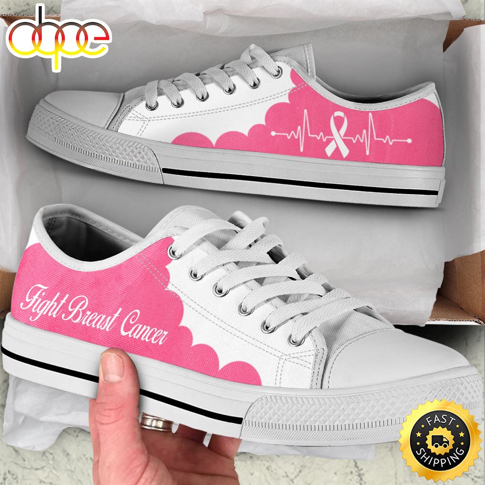 Sportswearmerch Breast Cancer Shoes CL Low Top Canvas Sneakers Shoes For Men And Women