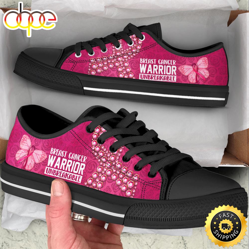 Sportswearmerch Breast Cancer Shoes Unbreakable Low Top Canvas Sneakers Shoes For Men And Women