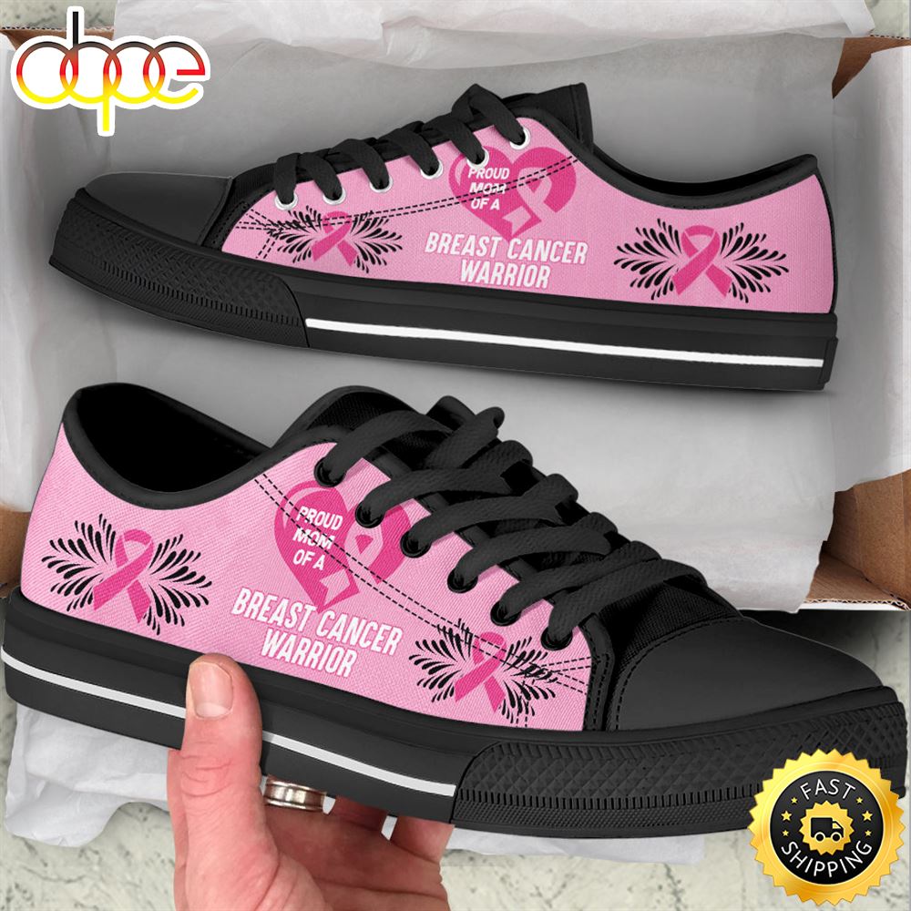 Sportswearmerch Breast Cancer Shoes Warrior Low Top Canvas Sneakers Shoes For Men And Women