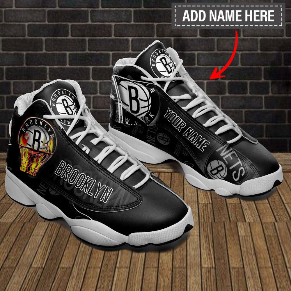 Sportswearmerch Brooklyn Nets NBA AJ13 Sneakers Shoes For Men And Women