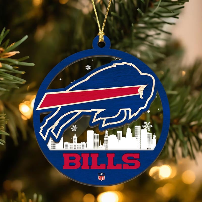 Sportswearmerch Buffalo Bills NFL Acrylic Mix Wooden Ornament Gift For Fans