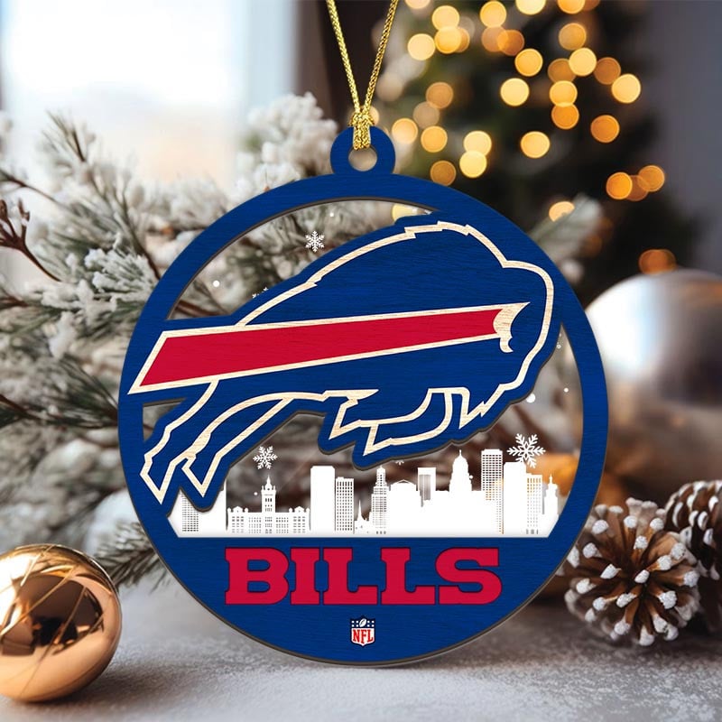 Sportswearmerch Buffalo Bills NFL Acrylic Mix Wooden Ornament Gift For Fans