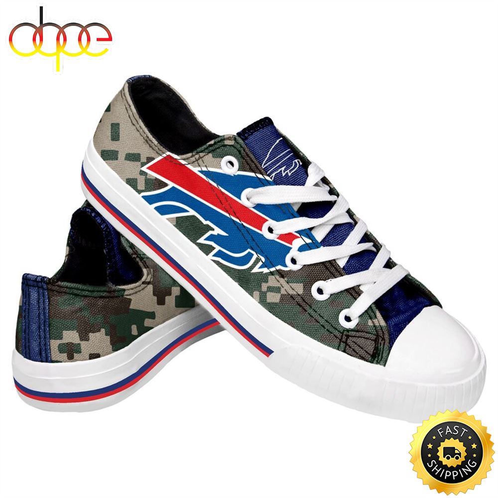 Sportswearmerch Buffalo Bills NFL FOCO Low Top Canvas Sneakers Shoes For Men And Women