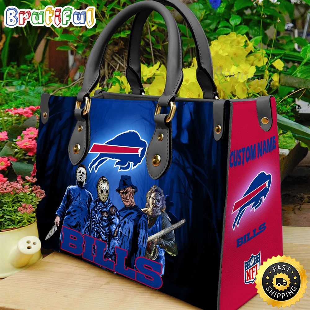 Sportswearmerch Buffalo Bills NFL Halloween Leather Handbag For Fan