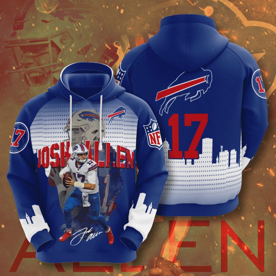Sportswearmerch Buffalo Bills NFL Josh Allen Blue Personalized Hoodie For Fan