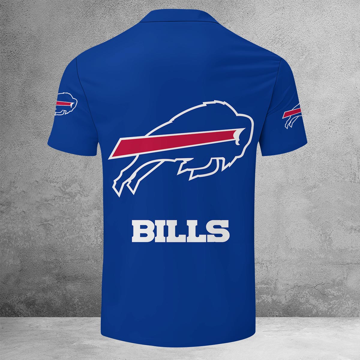 Sportswearmerch Buffalo Bills NFL Lapel Zip Polo Shirt For Fan