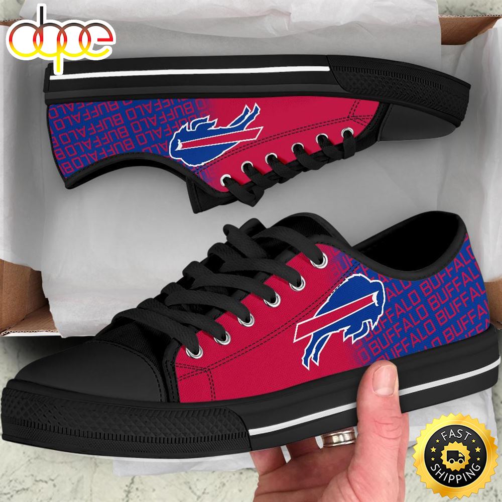 Sportswearmerch Buffalo Bills NFL Low Top Canvas Sneakers Shoes For Men And Women