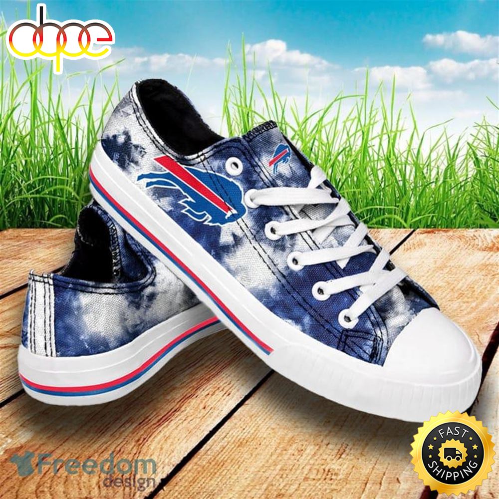 Sportswearmerch Buffalo Bills NFL Men And Women Low Top Canvas Sneakers Shoes For Men And Women