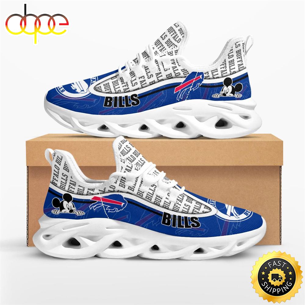 Sportswearmerch Buffalo Bills NFL Mickey Mouse Max Soul Shoes Sneakers For Men And Women