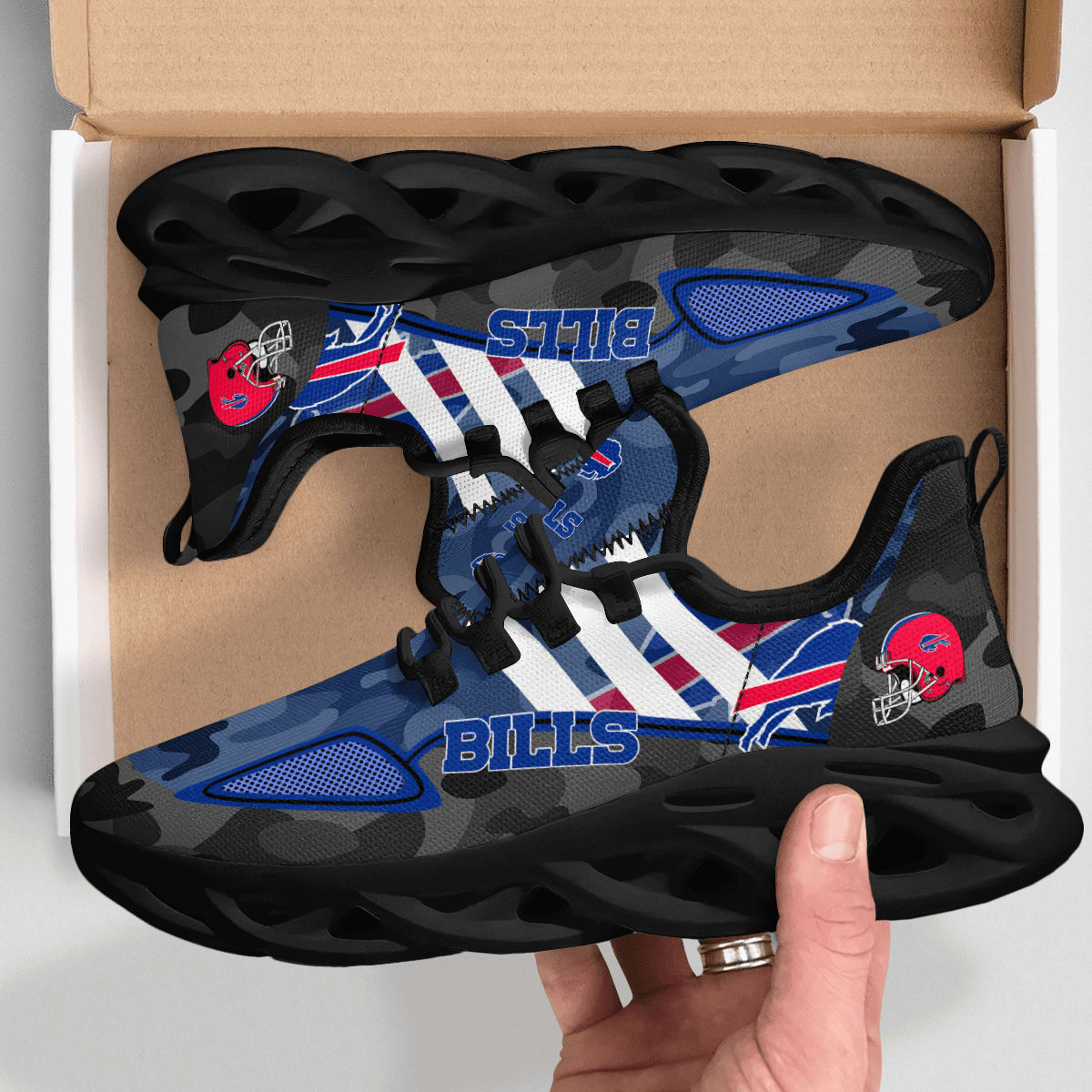 Sportswearmerch Buffalo Bills NFL Military Camouflage Max Soul Shoes Sneakers For Men And Women