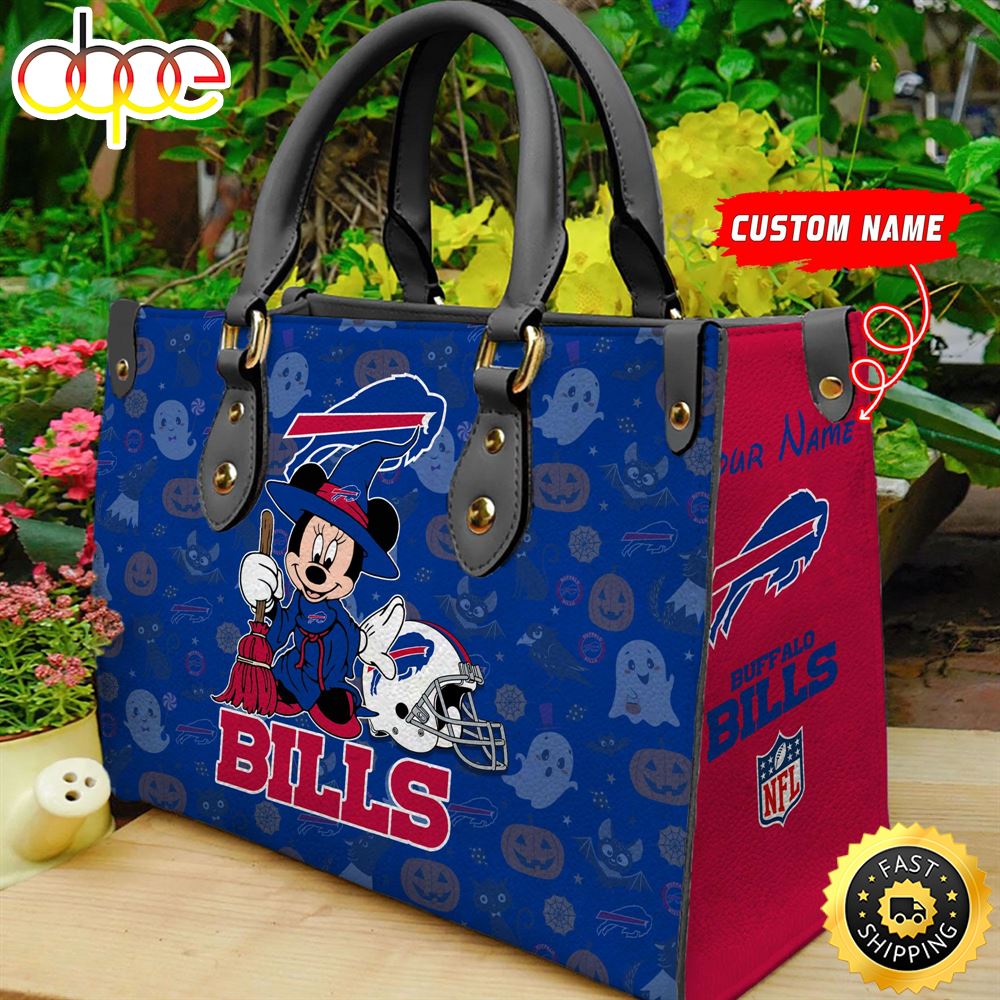 Sportswearmerch Buffalo Bills NFL Minnie Women Leather Hand Bag For Fan