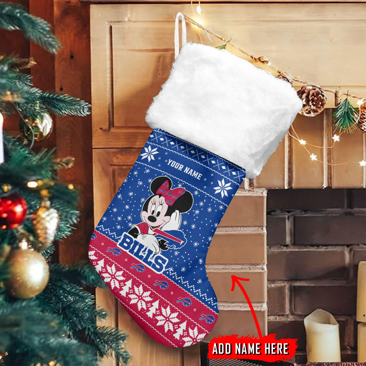 Sportswearmerch Buffalo Bills NFL Personalized Christmas Socks For Fan