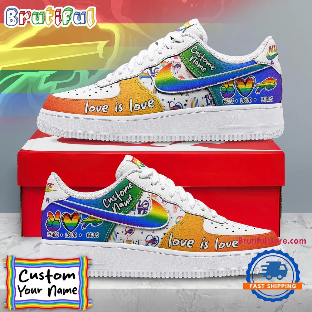 Sportswearmerch Buffalo Bills NFL Pride Peace Love Bills Custom Air Low-Top Shoes For Men And Women