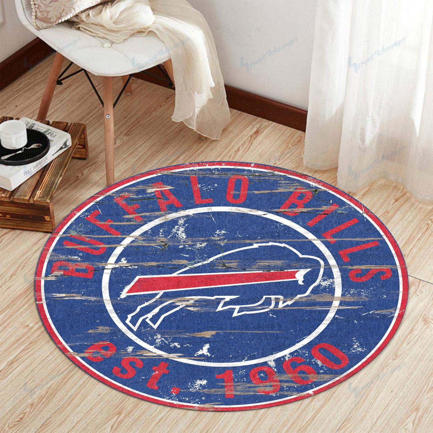 Sportswearmerch Buffalo Bills NFL Round Rug For Fan
