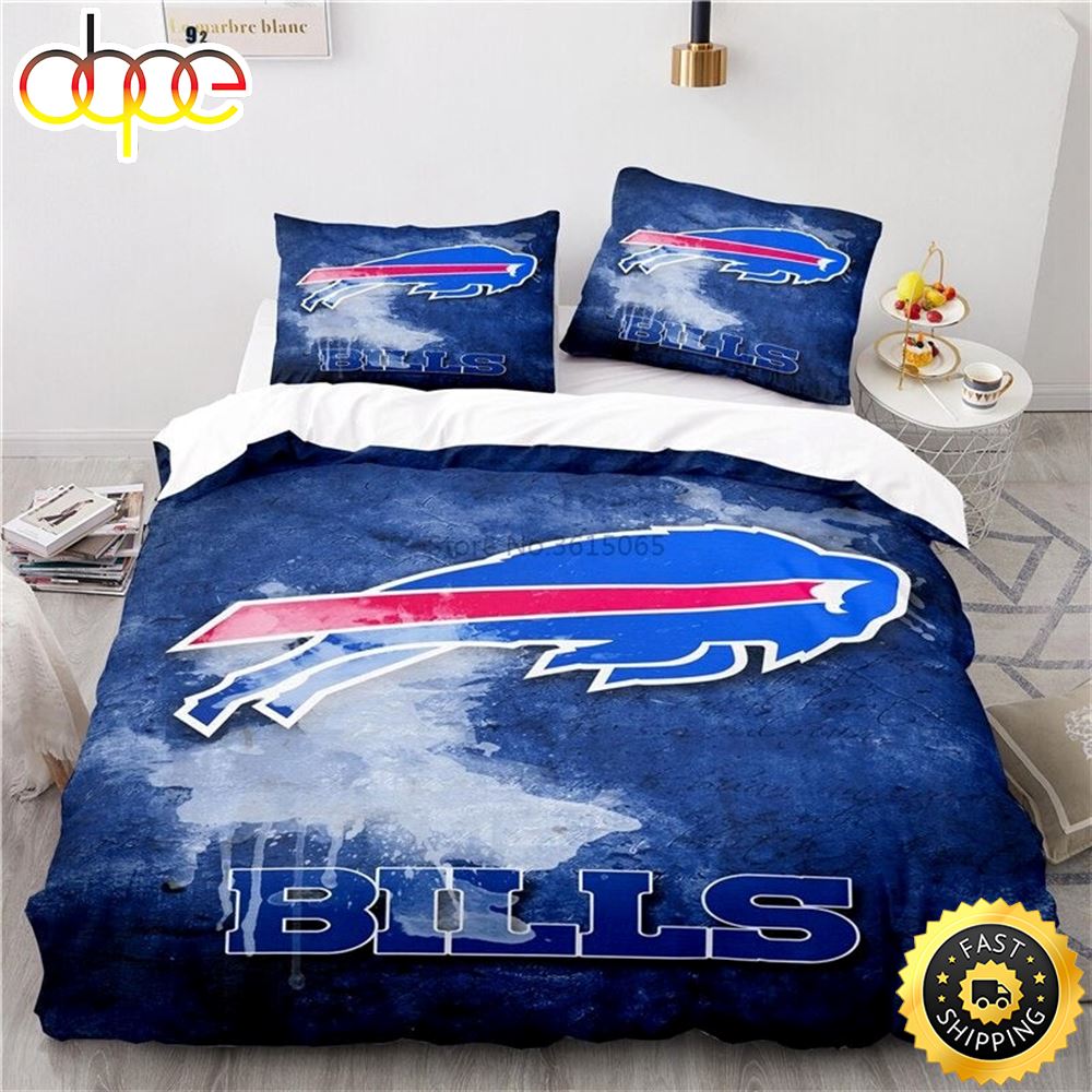Sportswearmerch Buffalo Bills NFL Royal Blue Bedding Set For Fan