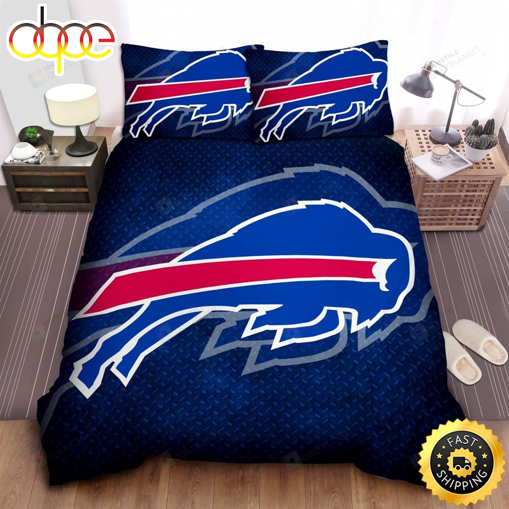 Sportswearmerch Buffalo Bills NFL Royal Navy Blue Bedding Set For Fan